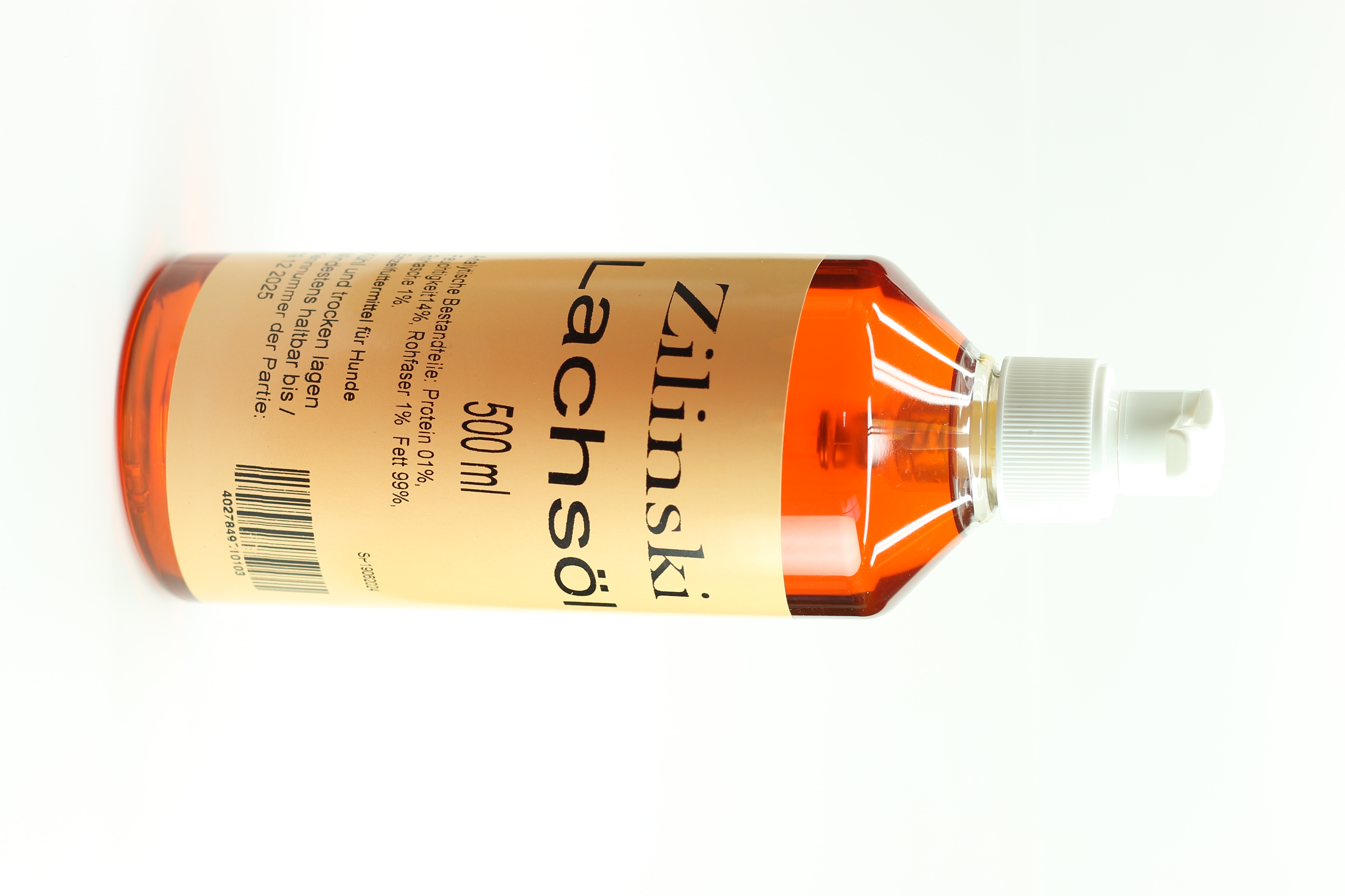 Lachsöl Flasche mit Dosierspender